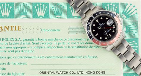 controllare garanzia rolex